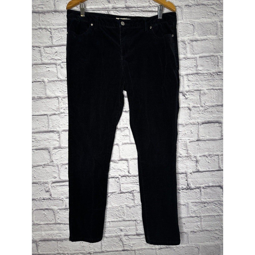 Michael Kors‎ Black Corduroy Straight Leg Pants Women’s Size 12 Cotton Blend